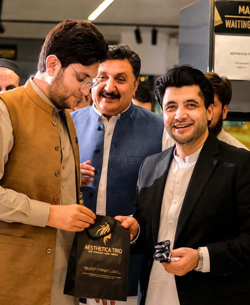 Javed Afridi, CEO of Peshawar Zalmi, visiting Aesthetica Trio
